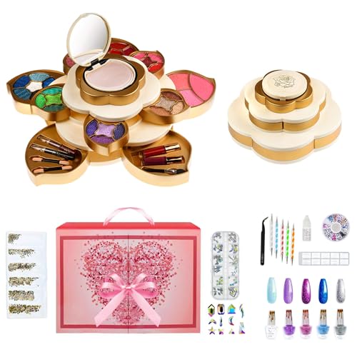 Flower All In One Makeup Kit for Teens and Women & CoralBeau Nail Kit for Girls