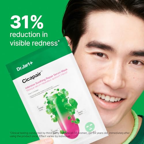 Dr.Jart+ Hydrating & Soothing Face Mask Set - 4 Korean Skin Care Masks, Hydrating & Calming, Sensitive Skin