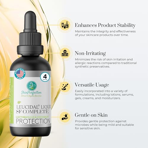 Leucidal Liquid SF Complete Natural Preservative for DIY Skincare 4 oz - Pack of 1