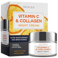 Vitamin C & Collagen Face Moisturizer ? Hydrating Anti Aging Night Cream For Uneven & Dry Skin, Firms & Smooths Fine Lines ? Dermatologist Tested, Korean Skin Care, Clean Beauty ? 1.69 Fl Oz