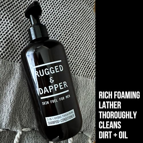 RUGGED & DAPPER 12 Fl Oz Men's Biotin Hair Thickening 2-in-1 Shampoo & Conditioner