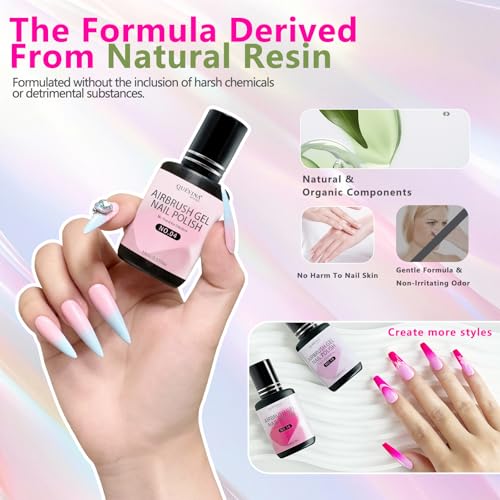 16 Colors Airbrush Gel Nail Polish Set - No Dilution Needed, 15ml x 12 - Variations of THIS listing