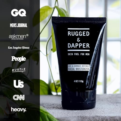 RUGGED & DAPPER Men's Daily Face Moisturizer 4oz Unscented Hydrating Lotion