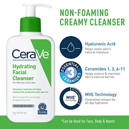 CeraVe Skin Care Set - 8oz Moisturizing Cream & Hydrating Facial Cleanser