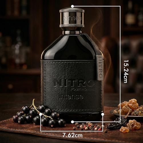 Dumont Nitro Intense Men's Eau De Parfum 3.4 Fl Oz Spicy Woody Oriental - Long Lasting Nighttime Fragrance