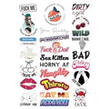 25 Kinky Adult Temporary Tattoos for Women and Men, Sexy Naughty Fun Tattoos on A4 Sheet