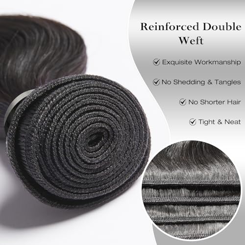 18 Inch Cambodian Raw Human Hair Bundles - Unprocessed, Full & Silky