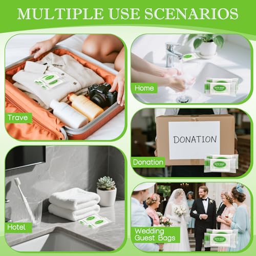 Mini Travel Size Bar Soap Bulk - Pack of 25,Individually Wrapped 0.53 oz/15 grams Small Disposable Hotel Soap Bars for Vacation,Camping,Guest,Homeless,Charity,Church