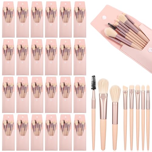 Mini Travel Makeup Brush Set 24 Pcs with Bag - Compact & Soft