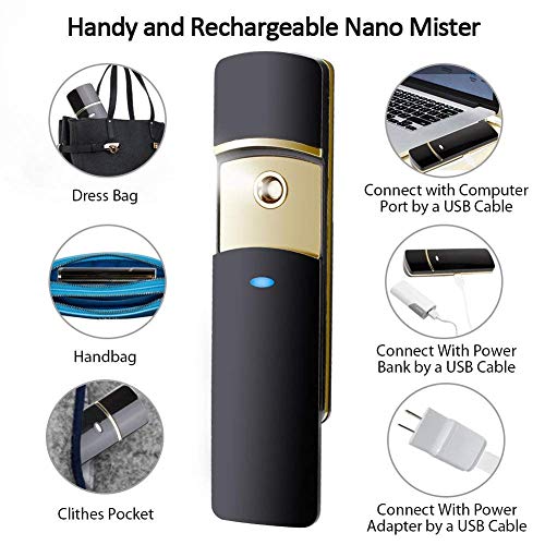 Portable Nano Face Mist Sprayer - Skin Hydration & Facial Cooling Device