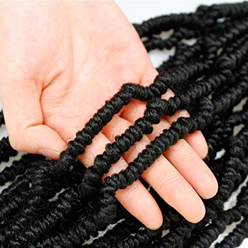 6 Packs Crochet Hair 10 Inch Mini Passion Twist for Black Women - #1B