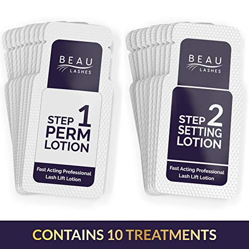 Beau Lashes Lash Lift Lotions - 10 Treatments (Variation: Lash Lift Lotions) for Professional Perming, Curling & Lifting