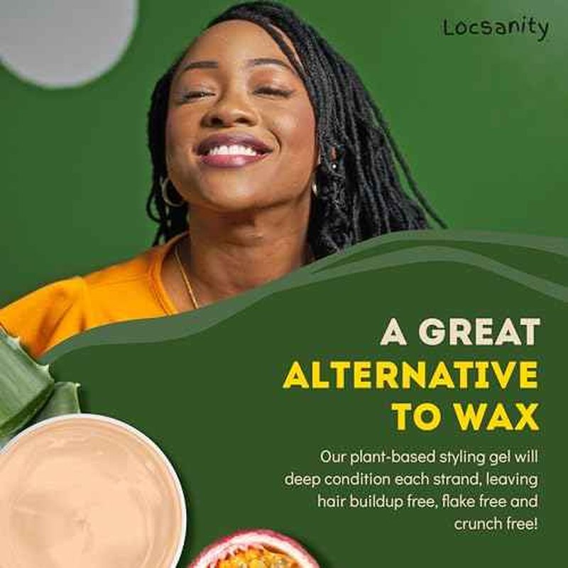 Locsanity Passion Fruit Conditioning and Styling Hair Gel ? Braiding Gel for Dreadlocks, Twists and Sisterlocks, Loose Natural Hair, and All Types of Locs