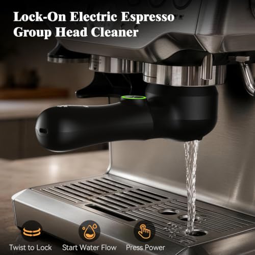 Electric Espresso Group Head Cleaning Brush for 54mm Breville & Sage Machines - Cordless Rechargeable