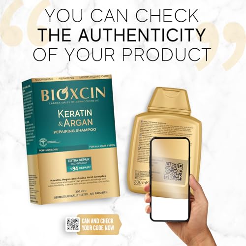 BIOXCIN Keratin & Argan Oil Shampoo Set for Damaged Hair Repair & Growth