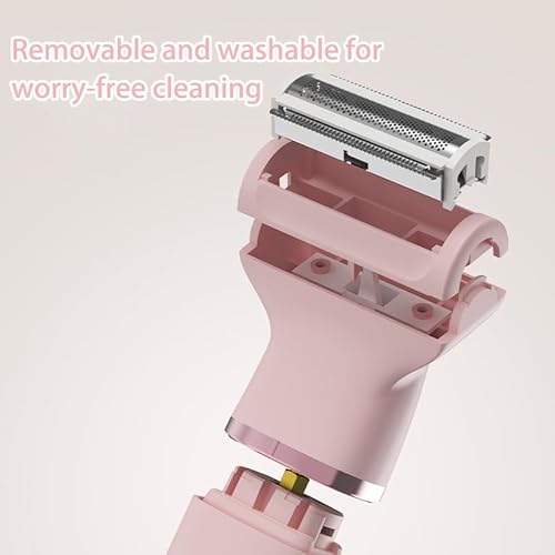 5-in-1 Electric Bikini Trimmer for Women ? IPX7, Painless Electric Razor & Shaver with Dual Blades, Women Pubic Facial Nose Body Leg Hair Removal, USB Recharge Dock, Waterproof Hygiene Razor