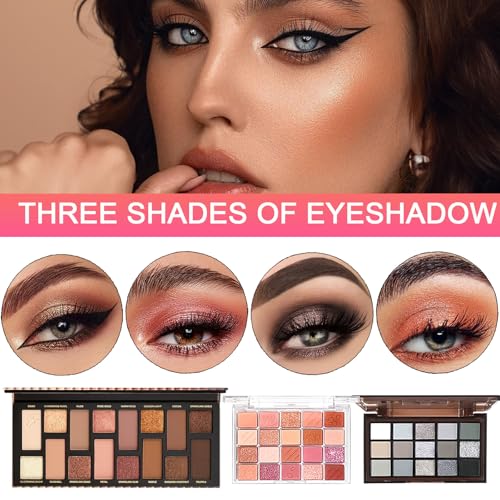 All-in-One Makeup Kit for Women - Full Face Travel Cosmetic Set with Brushes & Accessories