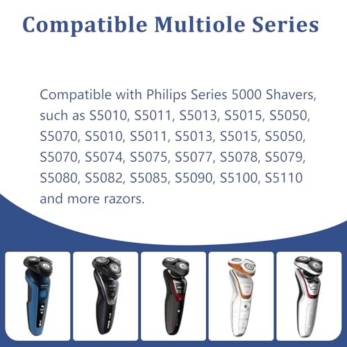 SH50 Compatible Replacement Head for Norelco Series 5000 Shavers | High Compatibility with Philips S5000/S6000/S5100/S5500 Models | 1-Pack (1 Pack)