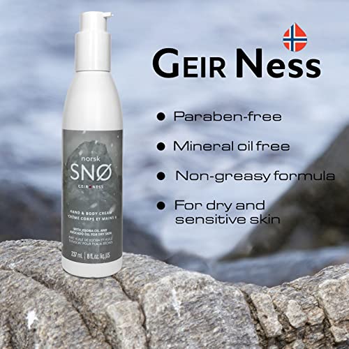 Geir Ness NORSK SN¨ª Hand & Body Cream - Dry Skin Lotion - Single Use Deep Moisturizer with Essential Oils