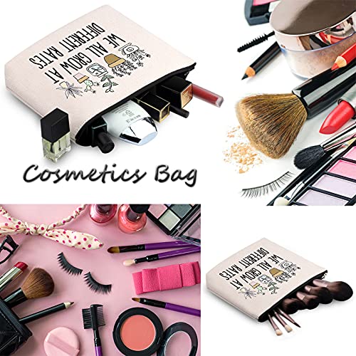 WCGXKO Special Education Teacher Gift We All Grow At Different Rates Zipper Pouch Makeup Bag (Different Rates)