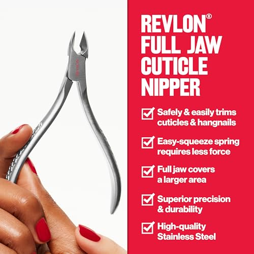 Revlon Full Jaw Cuticle Nipper - Stainless Steel Nail Care Tool