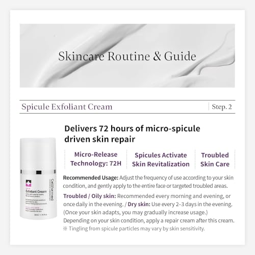 [BQCELL] Spicule Exfoliant Cream 50ml ? Gentle Exfoliating for Acne-Prone Skin, Pore Care, Brightening, Wrinkle Support, Daily Facial Peeling Cream, Korean Beauty, Made in Korea