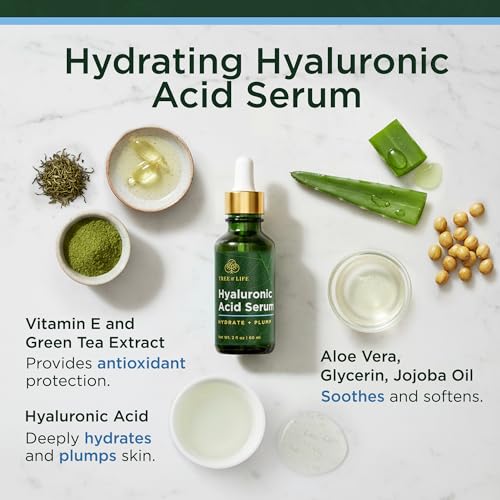 Hyaluronic Acid Face Serum - Hydrating Skin Rejuvenation, 2 Fl Oz Pack of 2
