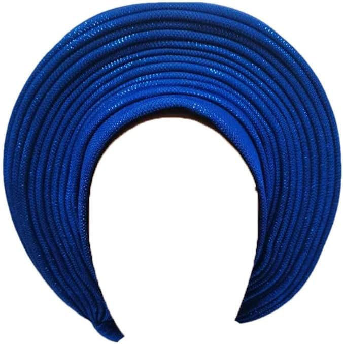 Royal Blue Pre Tied African Headwrap Turban Cap for Women - Nigerian Wedding & Party Head Tie