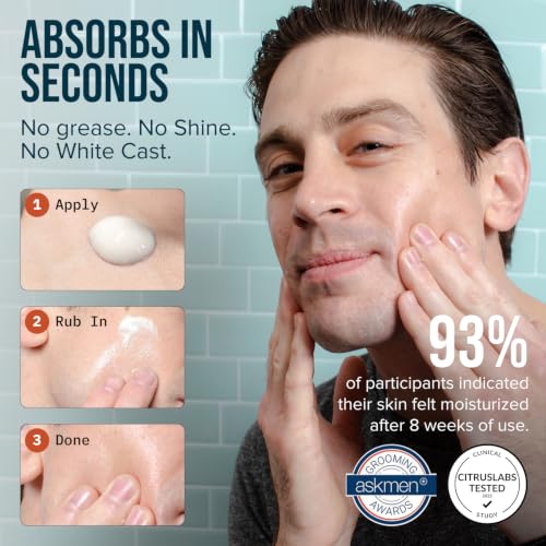 Men's SPF 30 Facial Moisturizer with Cactus Extract, 1.7 Fl Oz - Sun Protection & Anti-Aging