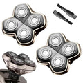 2Pack PRO 4 Head Replacement Blade Compatible with Pitbull Shaver Replacement Blade,Rotary 4 Blades Compatible with Skull Pitbull Gold/Silver/Platinum PRO,Blades Fit for Butterfly Kiss Head Shavers.