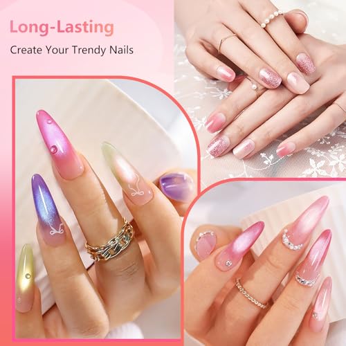 Pink Nail Art Practice Kit with Hand, Glitter, Tips & Storage Bag - Beginners