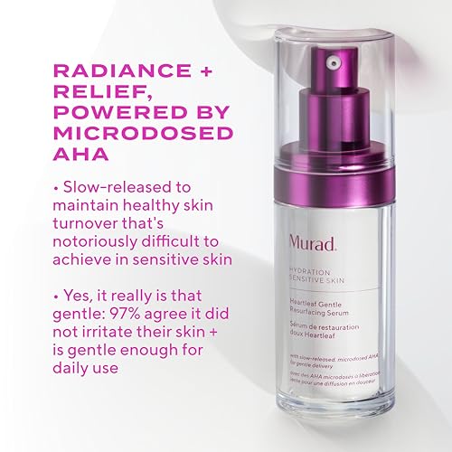 Murad Heartleaf Gentle Resurfacing Serum ? Low-Dose Glycolic Acid, AHA and Heartleaf Comfortably Exfoliates Senstive Skin to Improve Radiance and Smooth Fine Lines & Wrinkles ? 1.0 Fl Oz