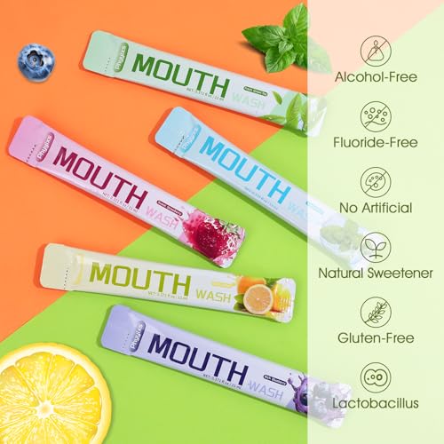 Travel Mouthwash Pack - 30 Alcohol-Free & Fluoride-Free Oral Hygiene Strips