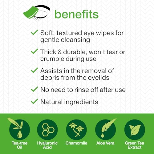 Opti-Soothe Preservative-Free Eyelid Wipes - 30 Moist Towelette For Daily Eyelid Cleaning - Preservative-free - Soothing, Moisturising, Natural Ingredients