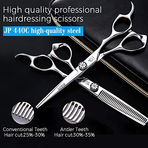 8-Inch Hair Cutting Thinning Shears Set - Professional Hairdressing Scissors 6.0 Inch - High-Quality Stainless Steel