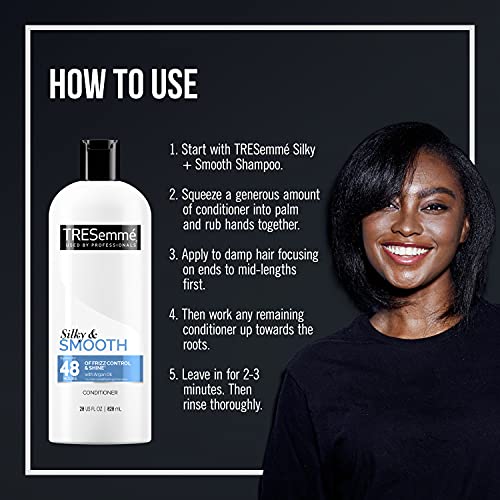 TRESemme Touchable Softness Anti Frizz Conditioner for Shiny Hair Smooth and Silky Moroccan Argan Oil Dry Hair Formula 28 oz