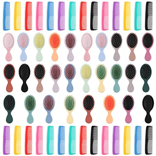Gerrii 56 Pcs Mini Hair Comb & Brush Set - Classic Color