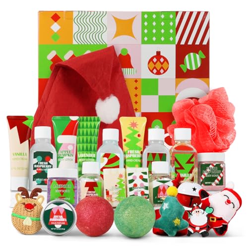 BFFLOVE Red Beauty Advent Calendar 2025 with Hand Cream & Spa Gifts for Women & Girls