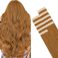 Auburn Ginger Hair Extensions Tape-In 18 Inch 10pcs Human Hair Highlight Set