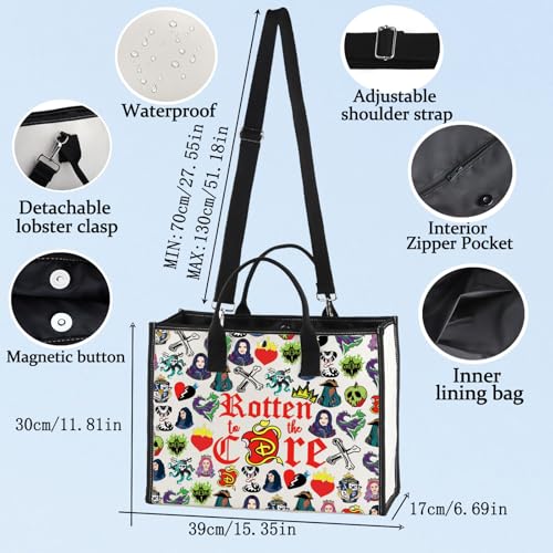 LEVLO Jay Cosmetic Make Up Bag Carlos Fans Gift Rotten to the Core Mal Makeup Zipper Pouch Bag Jay & Mal Movie Merch (Core LT)