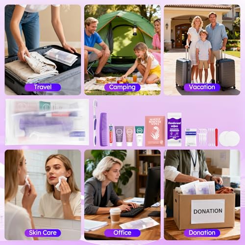 11-in-1 Travel Toiletry Kit Bulk 5 Pack - Personal Hygiene & Accessories