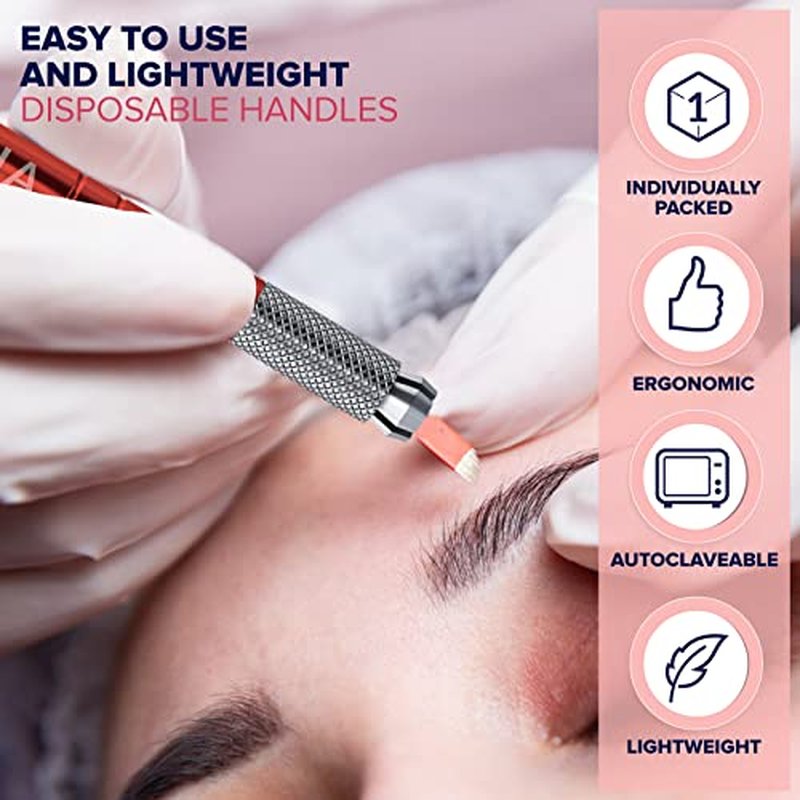 Microblading Pens Light Manual Eyebrow Pens For Permanent Makeup Supplies | Durable Aluminum Pen With Lock-Pin Tech & Ergonomic Grip | Shape Brows, Fuller & Lush