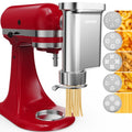Metal Pasta Press Attachment for KitchenAid Stand Mixer – 5 Interchangeable Pasta Plates – Durable Gourmet Noodle Maker with Spaghetti, Bucatini, Fusilli, Macaroni – Variation: Pasta Press Attachment