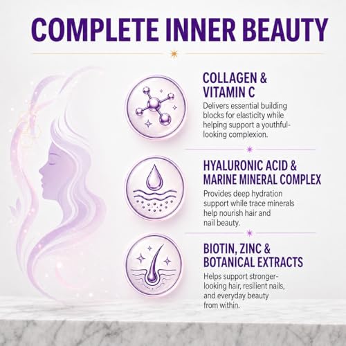 Hair Skin and Nails Vitamins Biotin Collagen Hyaluronic Acid