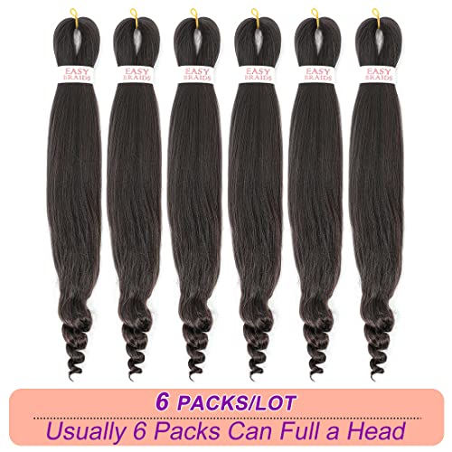 22 Inch Pre Stretched French Curly Braiding Hair - 6 Pack Goddess Curl Crochet Braid #4