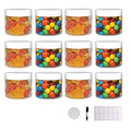 28 Pack 5 oz Plastic Slime Jars with White Lids - Clear, Leak-Proof Storage Containers
