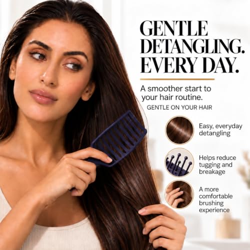 BEAUXSOI Vented Detangling Hair Brush for Wet & Dry Curly, Thick Hair