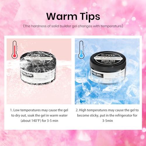 Solid Builder Gel for Nails Multicolor Nail Extension & Sculpting Kit - Non-Stick Hard Gel