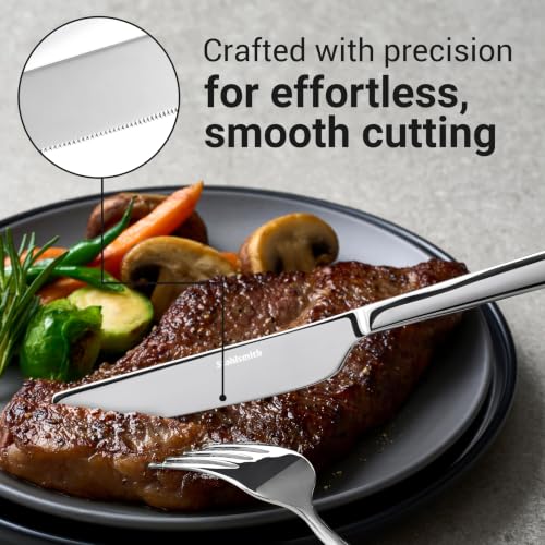 40-Piece Flatware Set for 8 - Stainless Steel Silverware Dinnerware