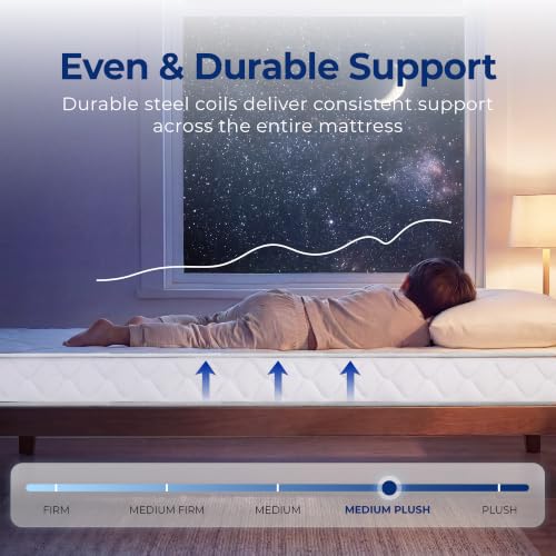 Twin 6 Inch Hybrid Mattress - Innerspring Support & Breathable Cover - Neo Sleep